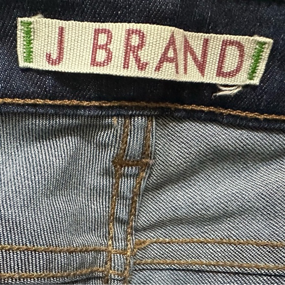 065 J BRAND | USA Dark Blue Heritage Mid Rise Skinny Flare Martini Jeans (Sz 25) - Picture 7 of 15